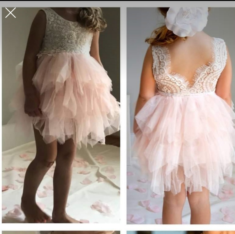 3T Blush tutu dress